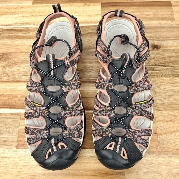 KEEN Whisper Waterproof Sport Sandals Black Pink Womens 9 1016244 - Picture 2 of 9